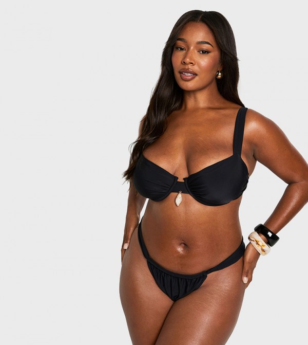 boohoo  Swimwear - Black Bikini Bottoms