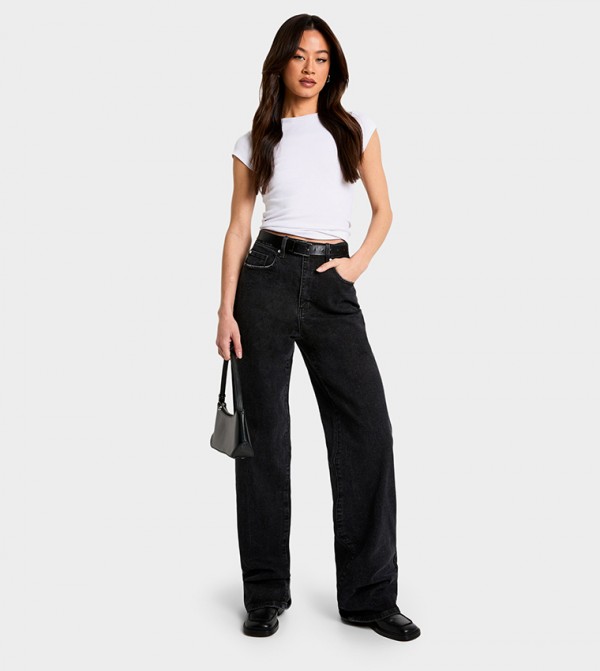 boohoo boohoo - Black Straight Jeans