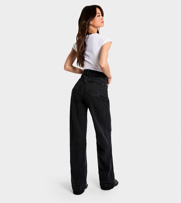 boohoo boohoo - Black Straight Jeans