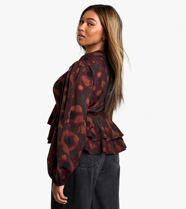 boohoo  Plus Size - Brown Tops