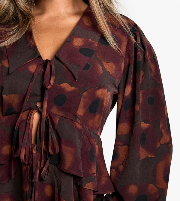 boohoo  Plus Size - Brown Tops