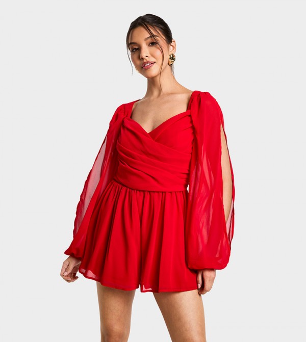 boohoo  Playsuits - Red Playsuits