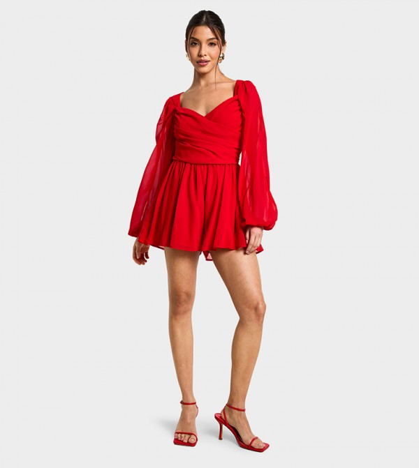 boohoo  Playsuits - Red Playsuits