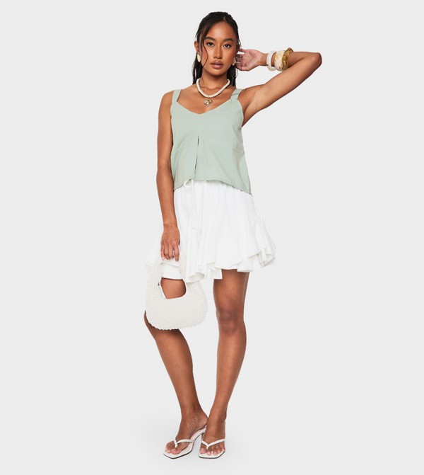بوهو بوهو - أخضر Cropped Tops