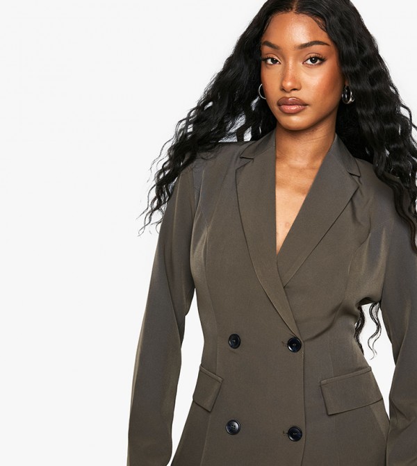 boohoo  Clothing - Khaki Blazers