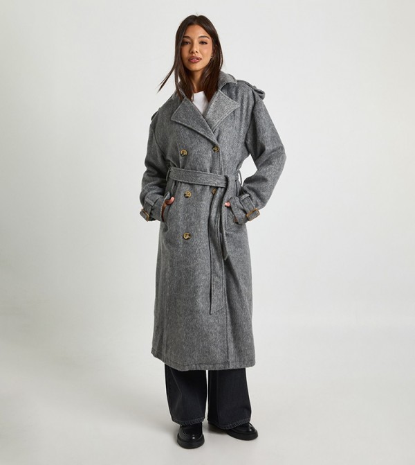 بوهو  معاطف - رمادي معاطف