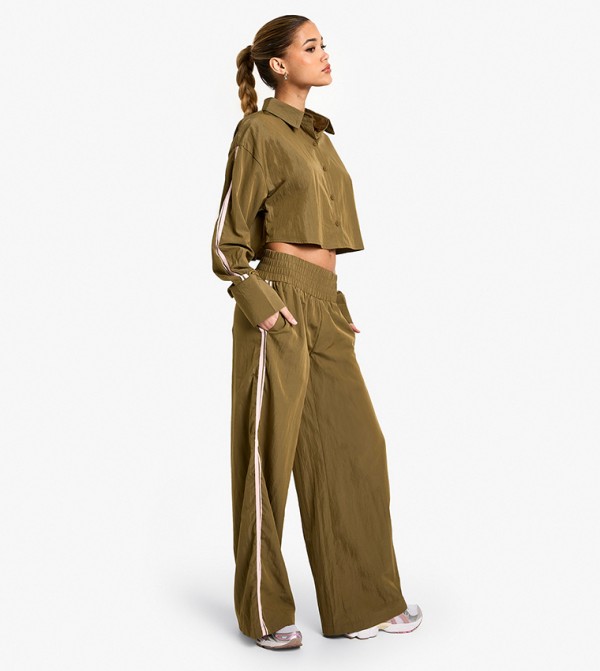 boohoo  Pants & Leggings - Khaki Casual Pants
