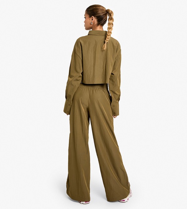 boohoo  Pants & Leggings - Khaki Casual Pants
