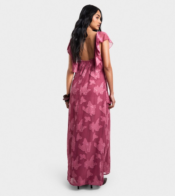 بوهو فساتين - وردي Maxi Dresses