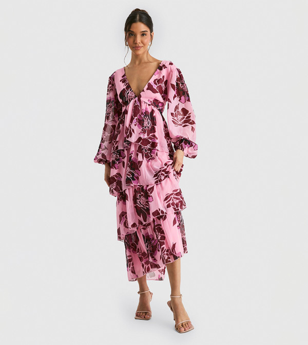 boohoo  Midi Dresses - Pink Casual Dresses