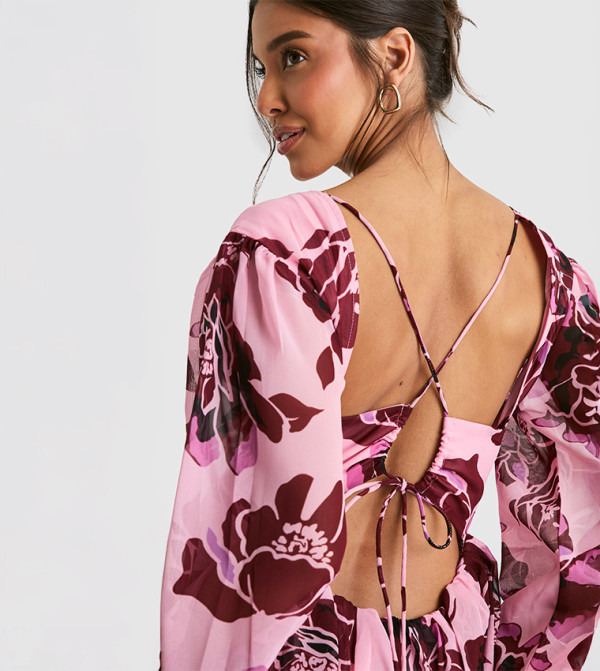 boohoo  Midi Dresses - Pink Casual Dresses