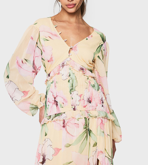 بوهو romantic-styling - بيج فساتين كاجوال