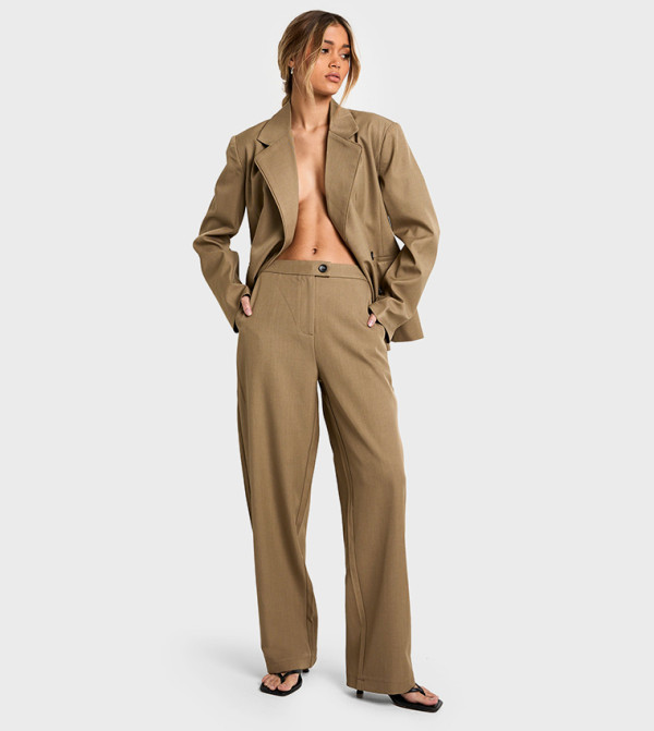 boohoo  Pants & Leggings - MOCHA Casual Pants