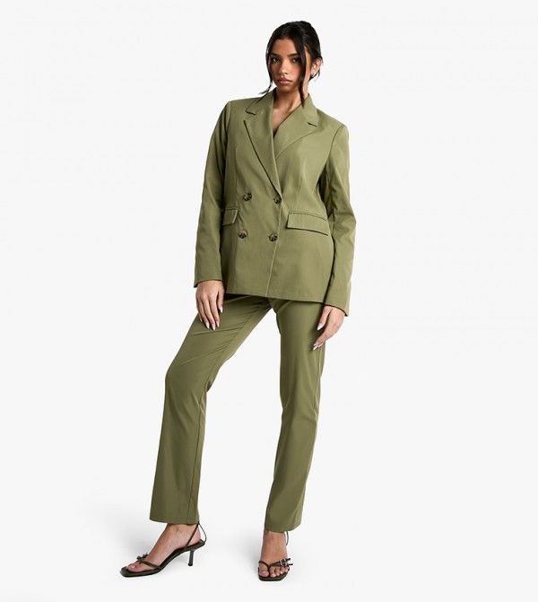 boohoo  Pants & Leggings - Khaki Casual Pants