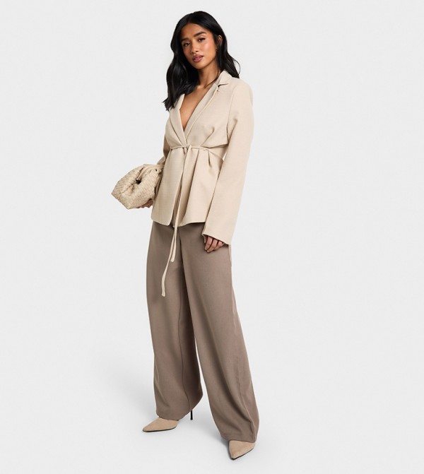 boohoo  Jackets & Coats - Beige Blazers