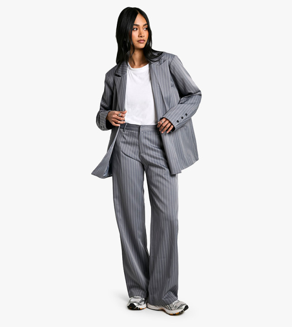 boohoo  Clothing - Blue Casual Pants