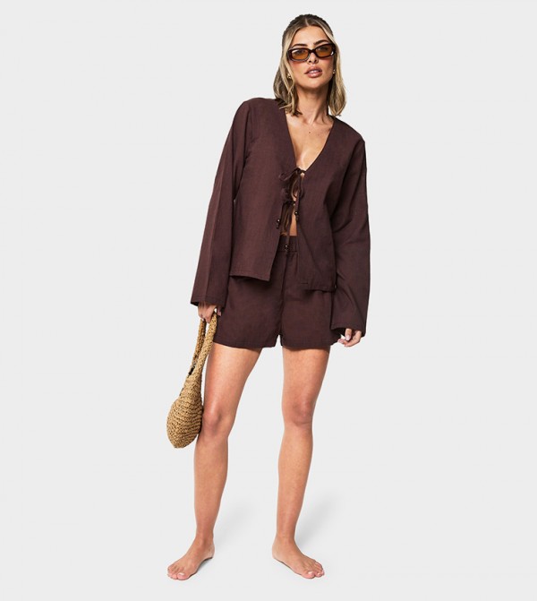 بوهو  ملابس سباحة - بني  Beachwear & Accessories