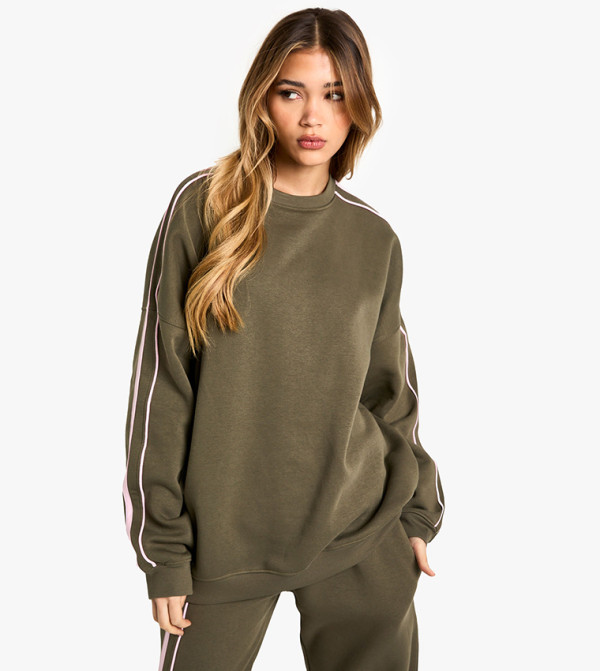 boohoo  Hoodies & Sweatshirts - Olive Sweatshirts