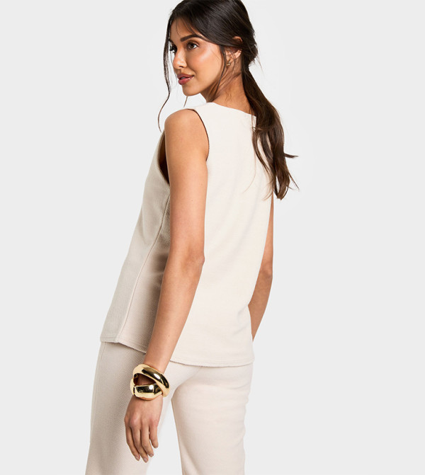 boohoo  Waistcoats - Cream Waistcoats