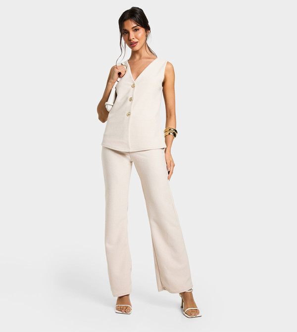 boohoo  Waistcoats - Cream Waistcoats