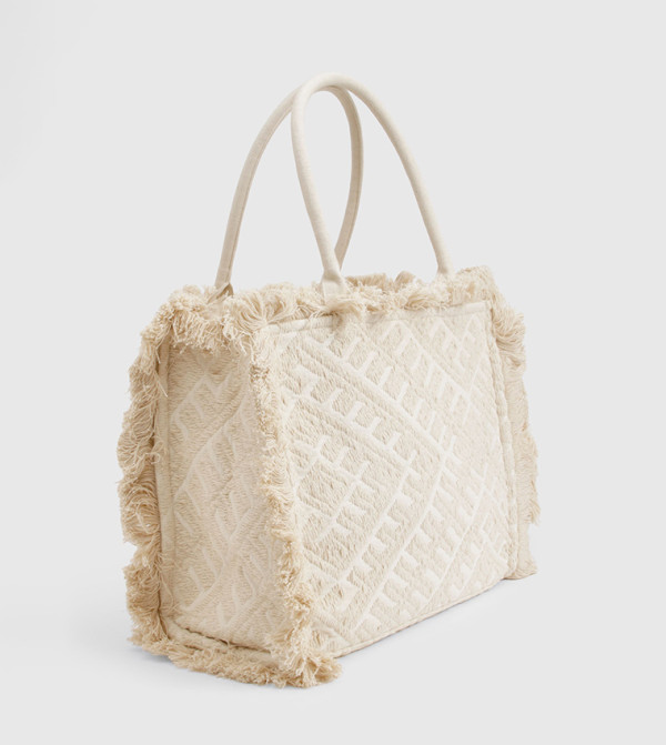 boohoo - Outlet  - Cream Tote Bags