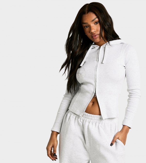بوهو  style-edit-gc - LIGHT GREY Co-Ord Set