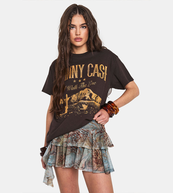 بوهو  - بني  تيشيرتات كاجوال