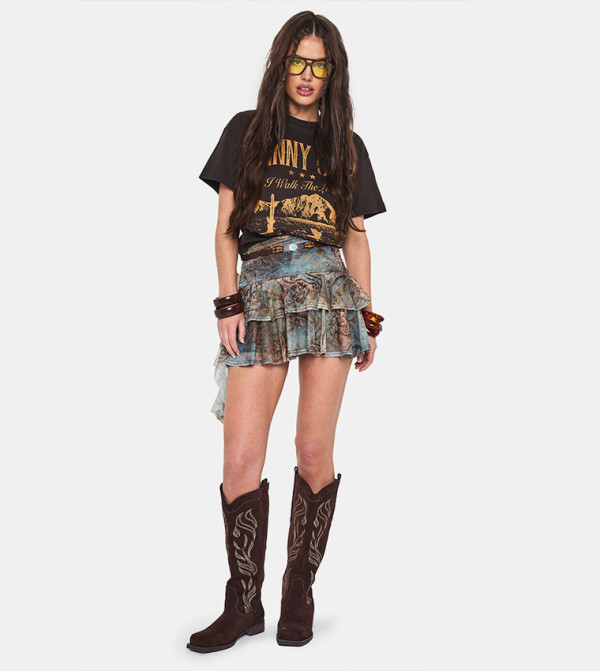 بوهو  - بني  تيشيرتات كاجوال