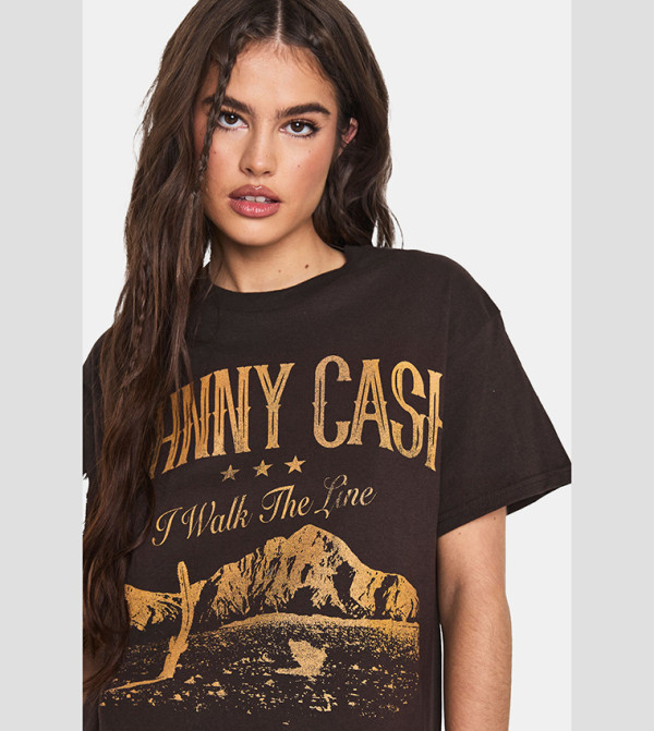 بوهو  - بني  تيشيرتات كاجوال