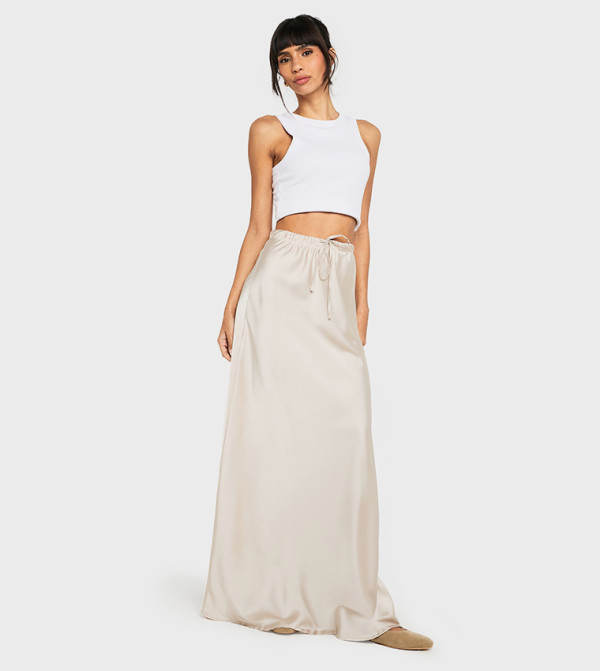 boohoo  - Beige Maxi Skirts