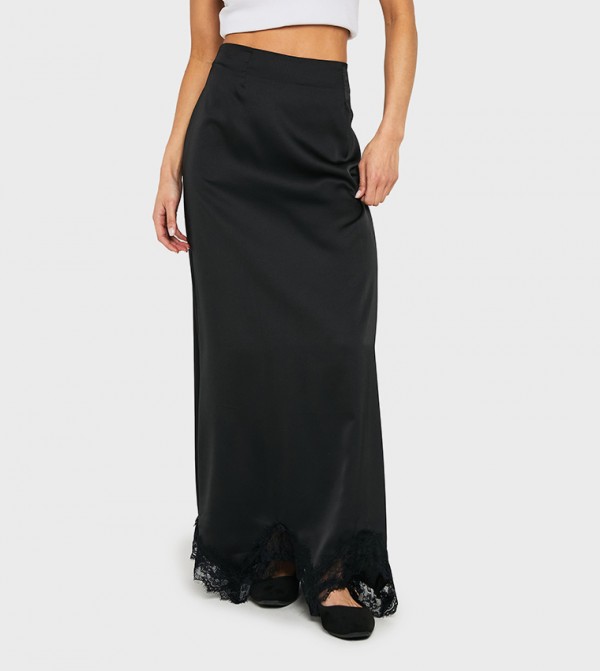 boohoo  Skirts - Black Maxi Skirts