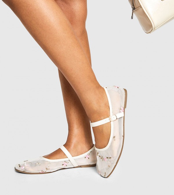 boohoo  Mary Janes - White Mary Janes
