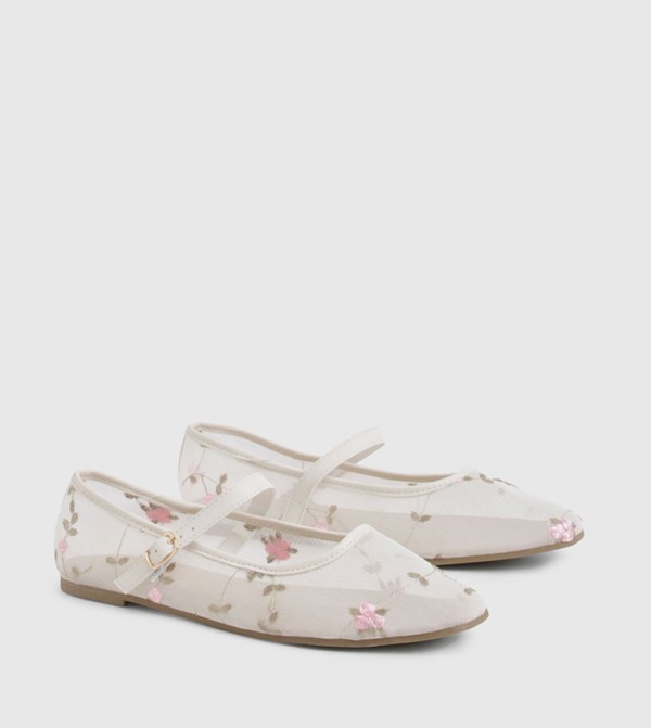 boohoo  Mary Janes - White Mary Janes
