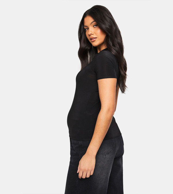 boohoo  Maternity Clothing - Black Tops & T-shirts