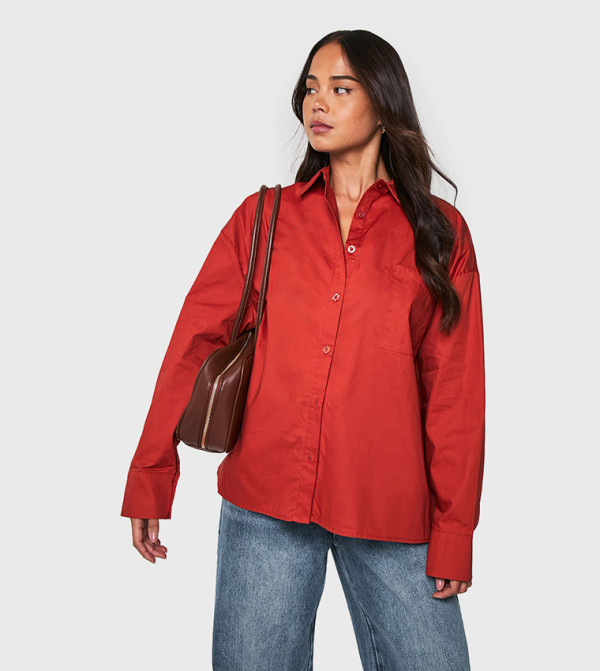 بوهو  uni-b - أحمر داكن قمصان