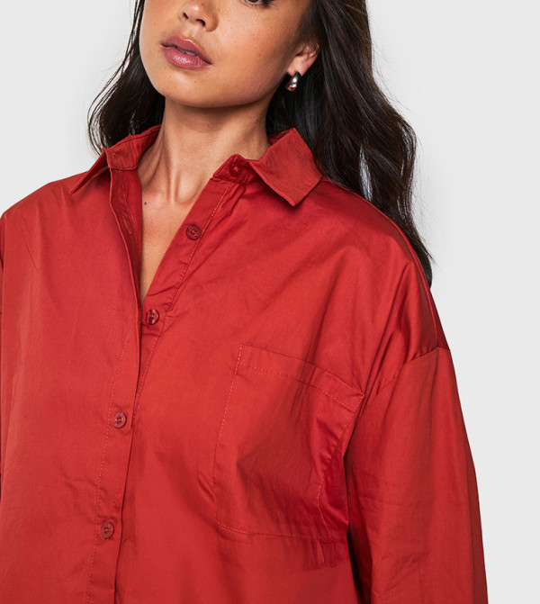 بوهو  uni-b - أحمر داكن قمصان