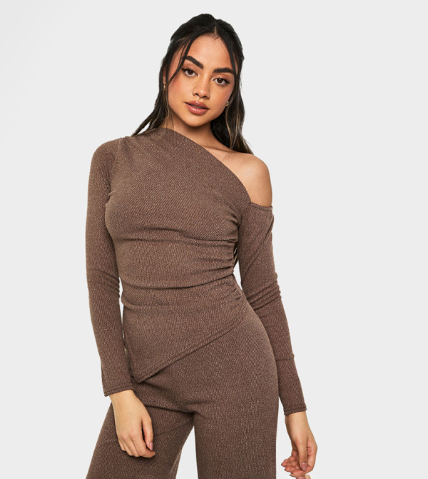 بوهو بلوزات - بني Casual Tops