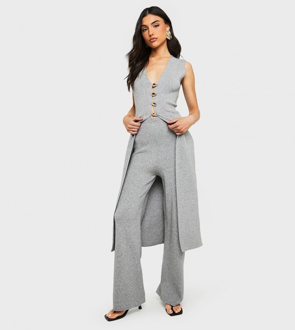 boohoo  Co-Ord Set - Grey Co-Ord Set