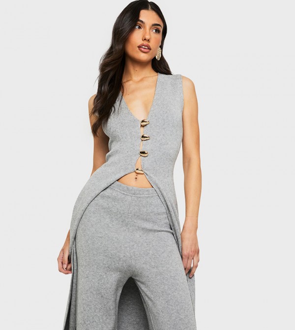 boohoo  Co-Ord Set - Grey Co-Ord Set