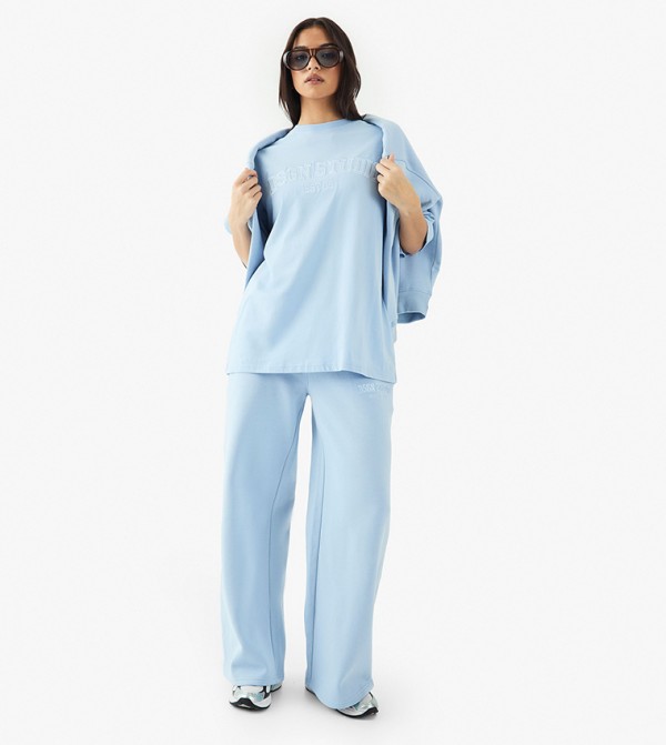 boohoo  T-Shirts - Light Blue Casual T-Shirts