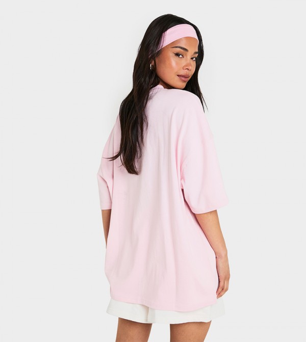 boohoo  T-Shirts - Pink Short Sleeve T-Shirts