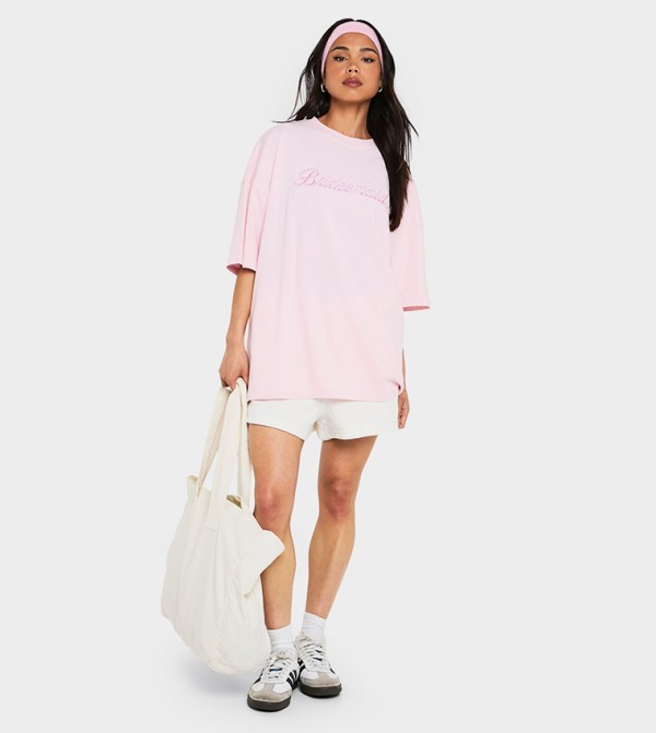 boohoo  T-Shirts - Pink Short Sleeve T-Shirts