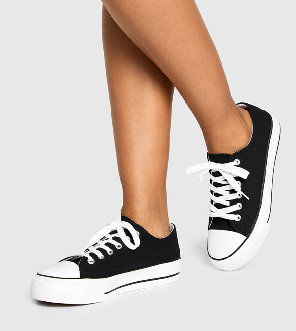boohoo  Shoes - Black Low Top