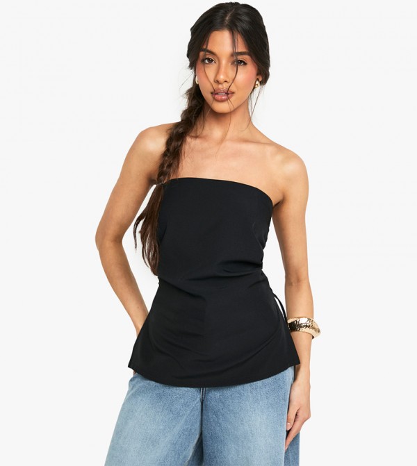boohoo Women - Black Sleeveless Tops