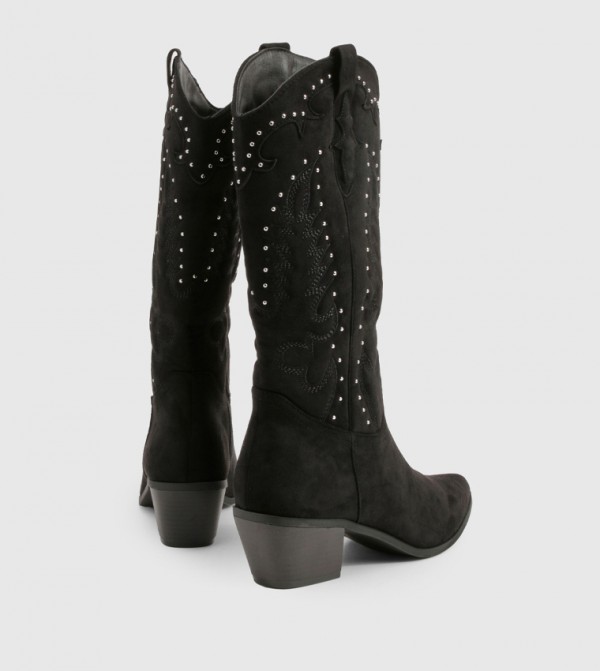 boohoo  Boots - Black Mid Calf Boots