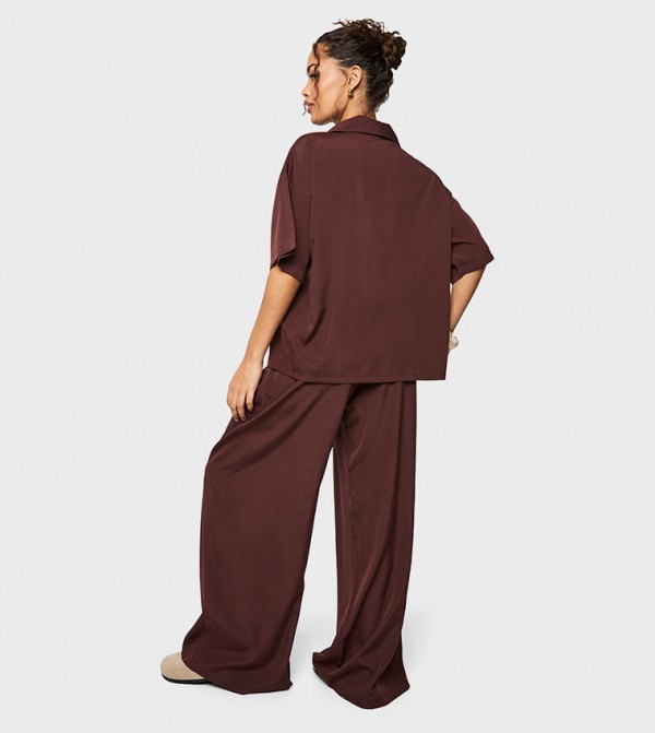 boohoo  Co-Ord Set - Brown Co-Ord Set