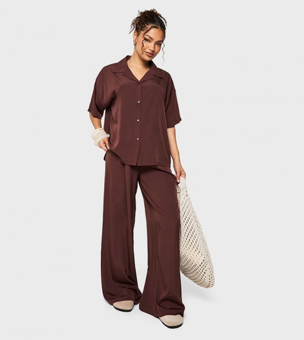 boohoo  Co-Ord Set - Brown Co-Ord Set