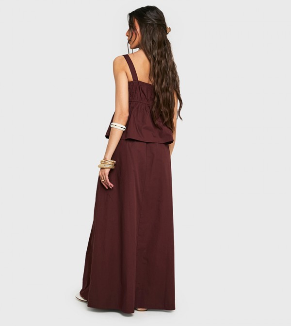 boohoo  Skirts - Brown Maxi Skirts