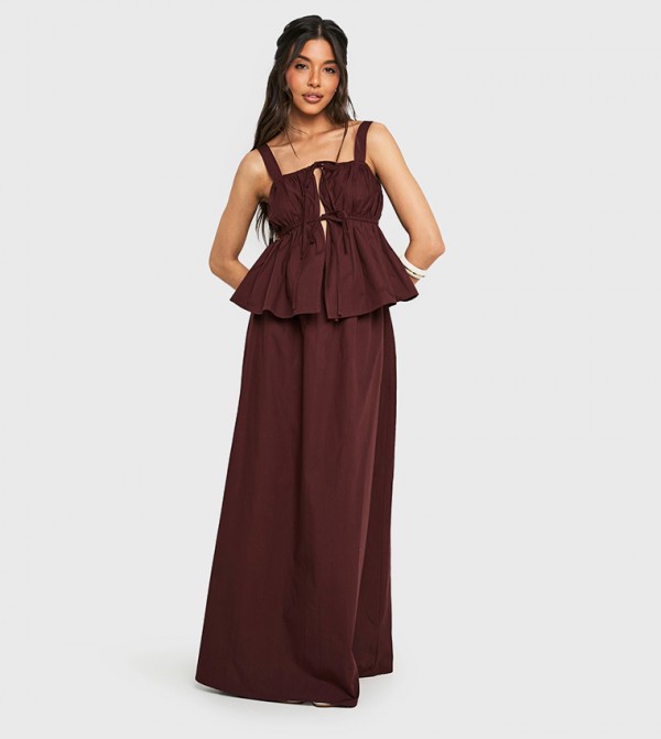boohoo  Skirts - Brown Maxi Skirts