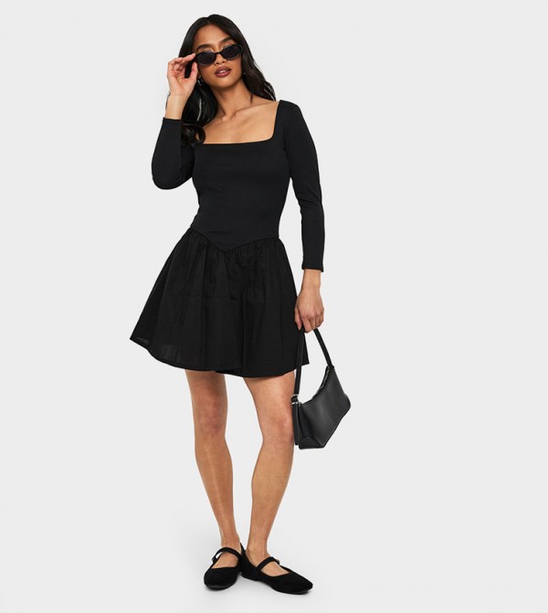 بوهو  ملابس - أسود Mini Dresses